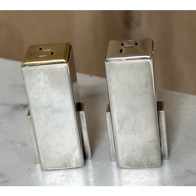 Merle D, Faber Quadruple Silver Plated Art Deco Skyscraper Design Five Piece Set For Sale - Image 9 of 16