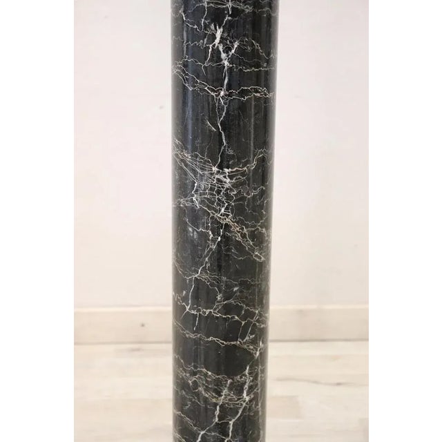 Antique Black and White Marble Column, 1800s For Sale - Image 5 of 10
