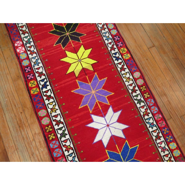 Boho Chic Wild Color Vintage Turkish Runner, 2'7'' X 14'3'' For Sale - Image 3 of 7