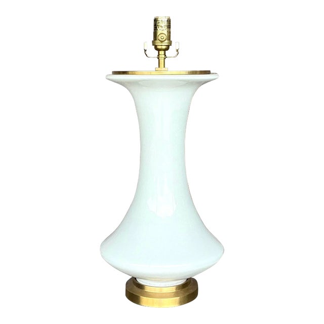 Vintage Boho Christopher Spitzmiller for Visual Comfort Glazed Ceramic Lamp For Sale