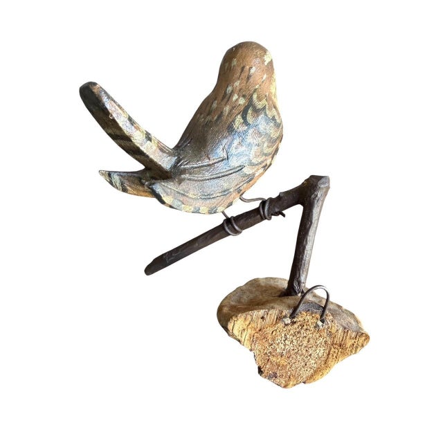 Austrian Folk Art Carved Wood Bird #72, 1930s For Sale - Image 4 of 5