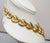 Metal Vintage 1982 Signed Napier Goldtone Heart Shaped Leaves Collar Necklace For Sale - Image 7 of 9
