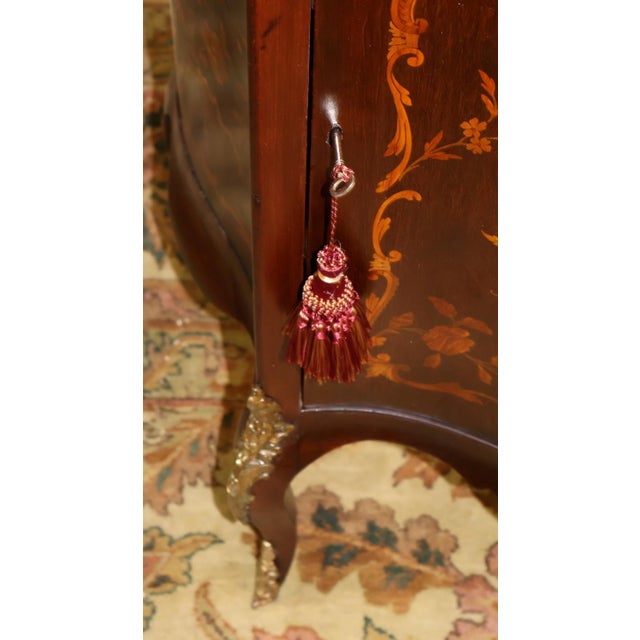 19th Century Victorian Mahogany Inlaid Bronze Mounted Cabinet Attributed to Rj Horner For Sale - Image 13 of 13