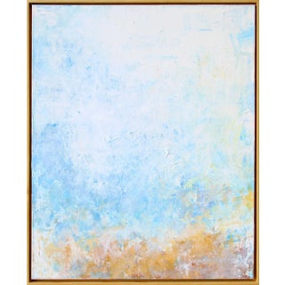 Abstract Acrylic on Canvas Painting, "A Day at the Beach" For Sale