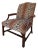 Late 20th Century English Chippendale Mahogany Armchair With Leopard Upholstery For Sale