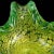 Glass Vintage Barovier Toso Murano Green Bubbles Gold Flecks Italian Art Glass Flower Star Shape Bowl For Sale - Image 7 of 9
