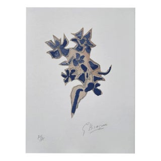 Georges Braque, Blue Carnation Lettera Amorosa, 1963, Lithograph For Sale