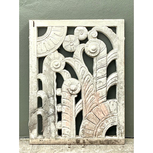 Art Deco Vintage Deco Miami Beach Cast Concrete Panel For Sale - Image 3 of 12