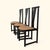 Set of Six BiF Postmodern Black Lacquer Dining Chairs, 1980s For Sale - Image 13 of 17