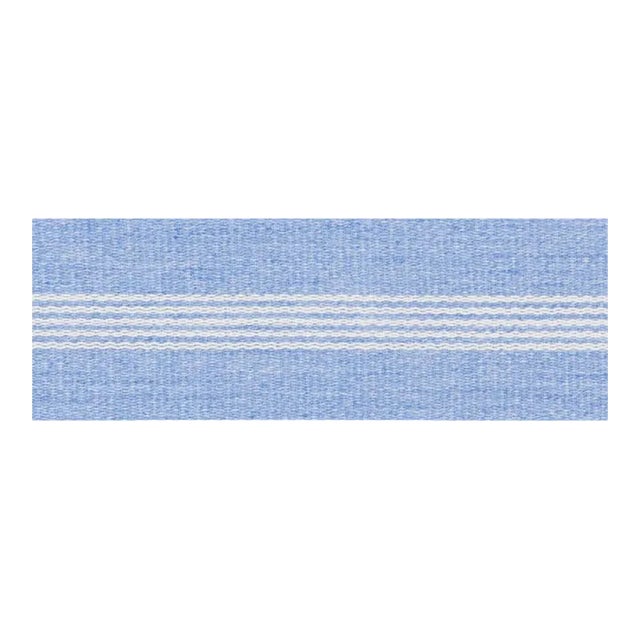 Sample - Schumacher Nilsson Tape Indoor & Outdoor in Chambray For Sale