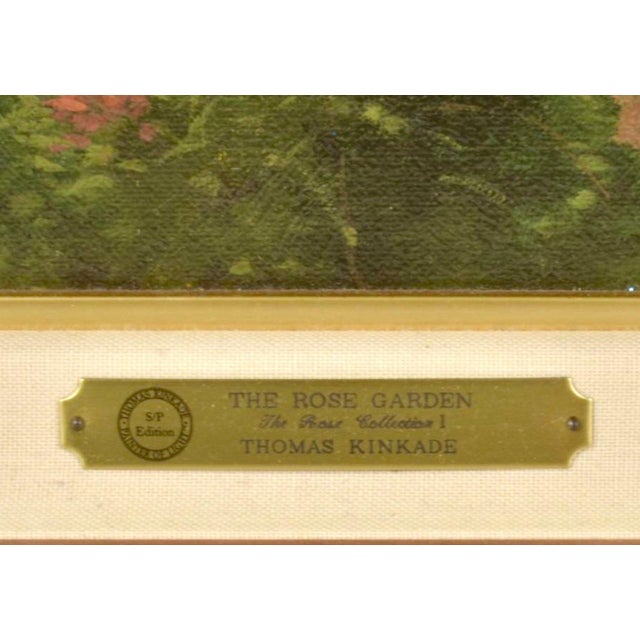 Early 21st Century Thomas Kinkade "The Rose Garden, " the Rose Collection, Framed Sp 57/120 For Sale - Image 5 of 10