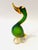 1960s Pair of Mid Century Murano Geese Green and Gold Spiral Glass Sculptures For Sale - Image 9 of 9