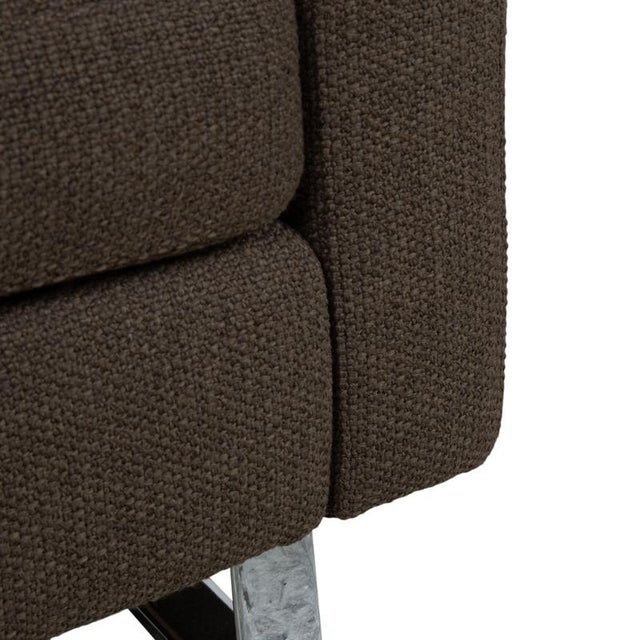 Textile Mud Brown Fabric Conseta Two-Seater Sofa from Cor For Sale - Image 7 of 16