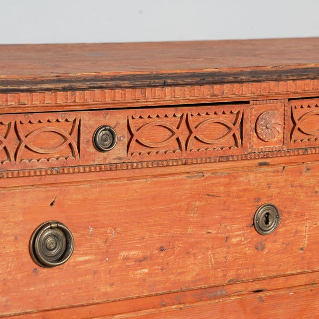 Early 19th Century Danish Pine Tall Chest of Six Drawers For Sale - Image 11 of 17