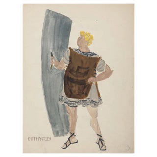 Alkis Matheos, Euthycles, Original Mixed Media, 20th Century For Sale