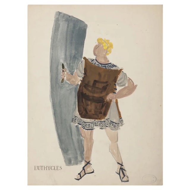 Alkis Matheos, Euthycles, Original Mixed Media, 20th Century For Sale