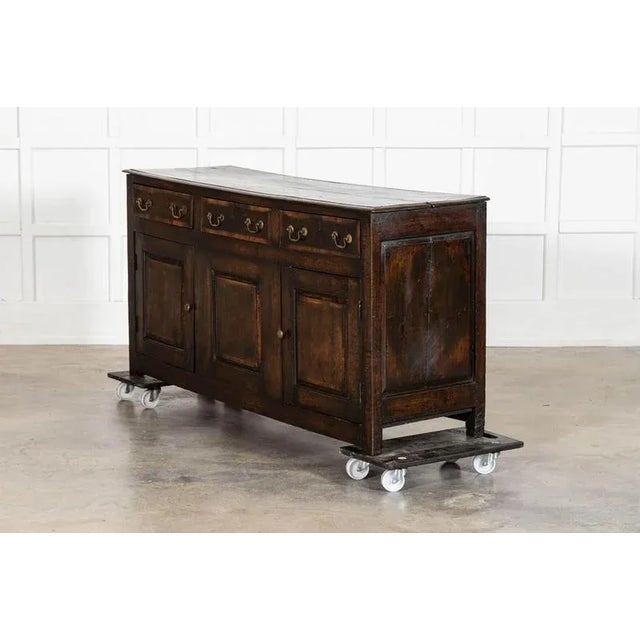 Early 19th Century Georgian English Oak Dresser Base, 1800s For Sale - Image 5 of 16