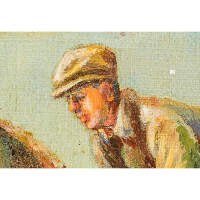 1930s Wonderful Antique English Country Racehorse & Jockey Framed Oil Painting Horse Equestrian Sporting Art Home Decor For Sale - Image 5 of 14