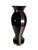 Art Deco Italian Black Glass and Stainless Steel Vases - A Pair For Sale - Image 3 of 8