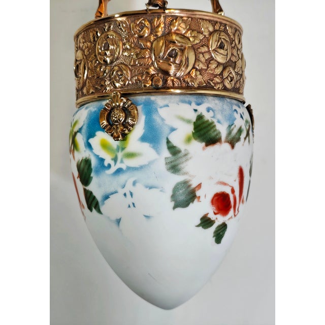 Art Nouveau Pendant Lamp, Spain, 1930s For Sale - Image 13 of 17