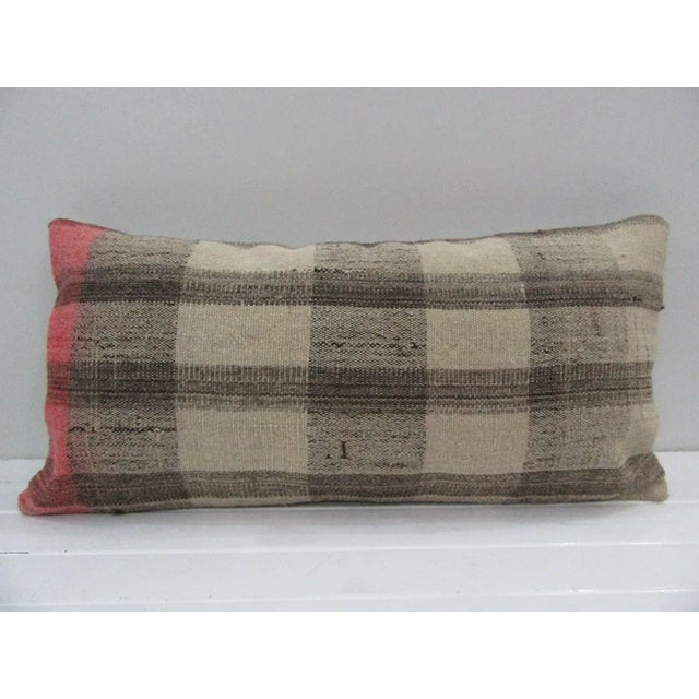 Turkish Handmade Kilim Pillow Cover For Sale - Image 4 of 4