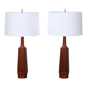1950s Mid-Century Modern Table Lamps by G. Thurston - a Pair