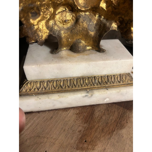 Mid 19th Century 1850s Cornelius Style Brass Floral Basket Girandole Mantel Lamps - Pair For Sale - Image 5 of 11