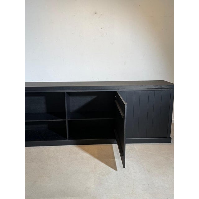 Black Wooden Sideboard with Panel Doors For Sale - Image 10 of 13