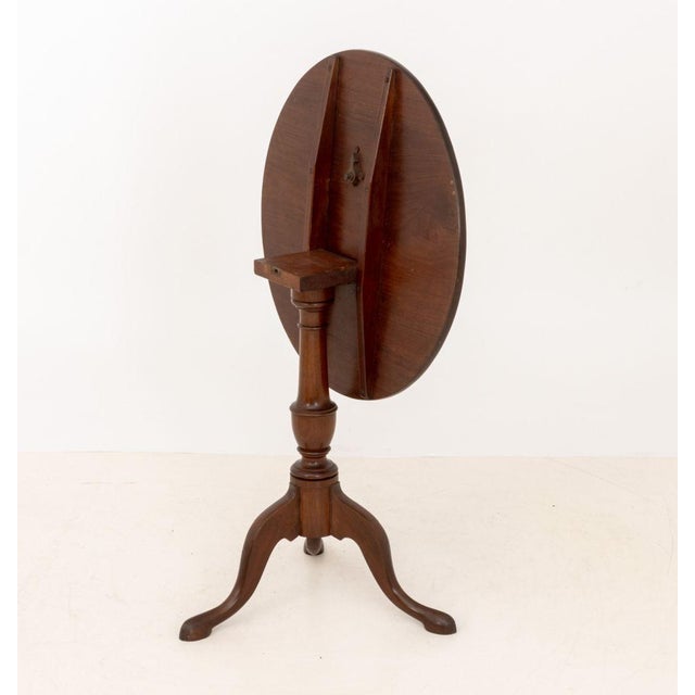Brown American Mahogany Tripod Table For Sale - Image 8 of 8
