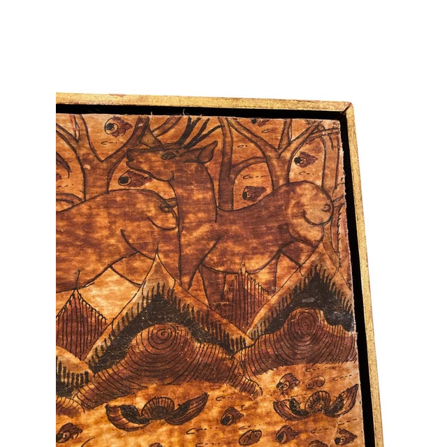 Antique Balinese Kamasan Wayang Painting – Traditional Mythological Scene 31" For Sale In San Francisco - Image 6 of 12