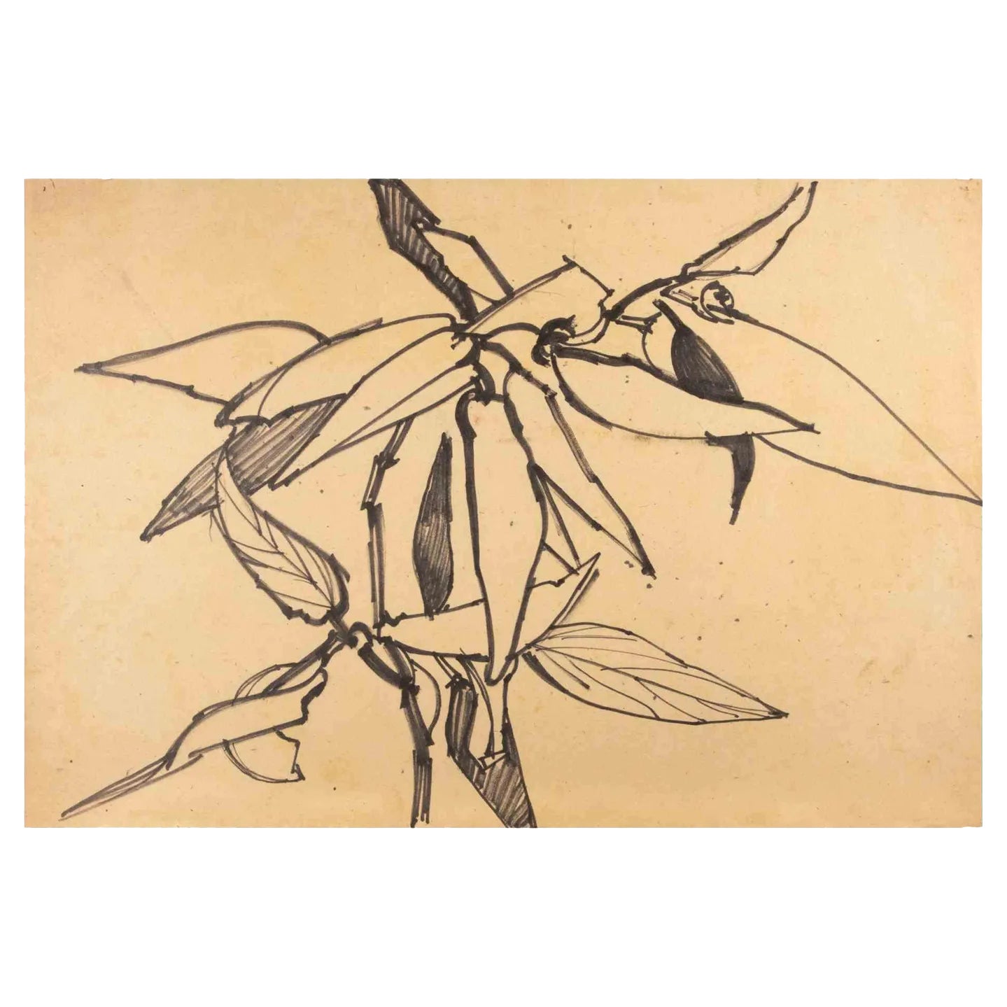 Reynold Arnould, Flowers, Drawing, 1970 | Chairish