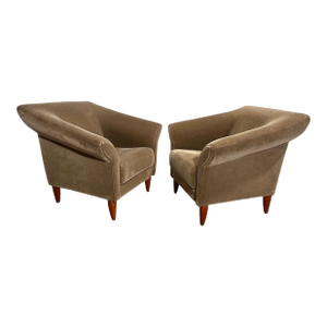 Brayton International Mohair Club Chairs, 1999