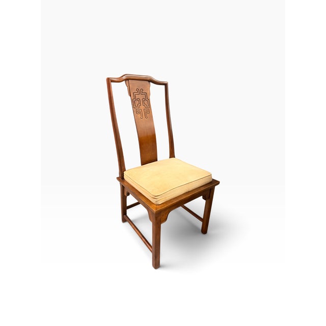 1970s Raymond Sobota for Century Furniture Chin Hua Burl Wood Desk & Chair For Sale - Image 9 of 15