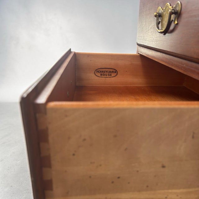 Pennsylvania House Authentic Mid 20th Century Pennsylvania House Solid Cherry Bachelor’s Chest Nightstand For Sale - Image 4 of 9