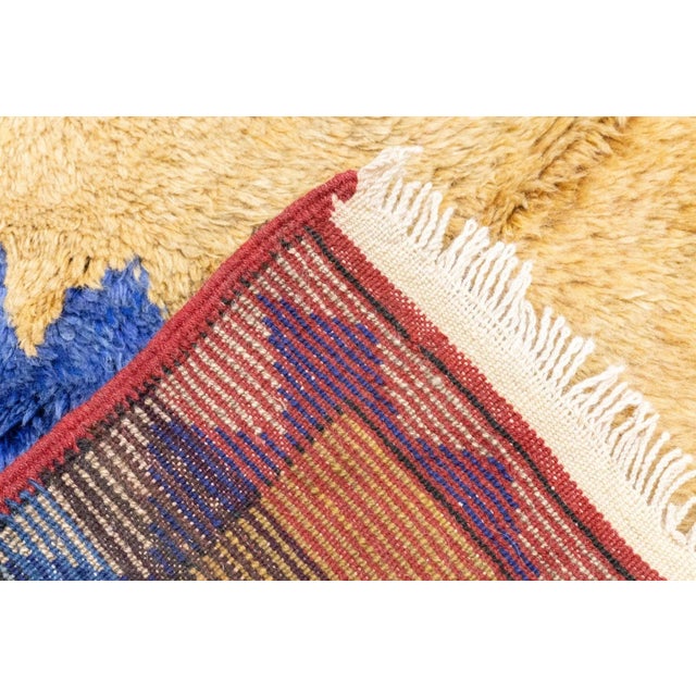 Fine Antique Turkish Oushak Angora Wool Rug 4'8'' X 7'2'' For Sale In New York - Image 6 of 7