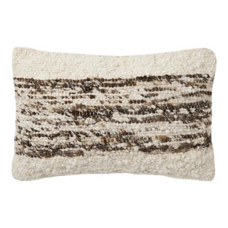 Amber Lewis x Loloi Joan Ivory / Tobacco 13'' x 21'' Cover Only Pillow For Sale