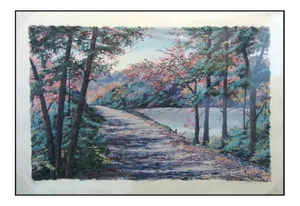 1990s "Morning Colors" Landscape Hand Signed Numbered Print by Steve Bloom