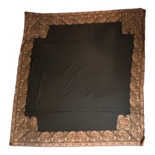 Antique 19th Century Pashmina Paisley Shaw – 62” Square Kashmir Style Woven Textile [Tv] For Sale