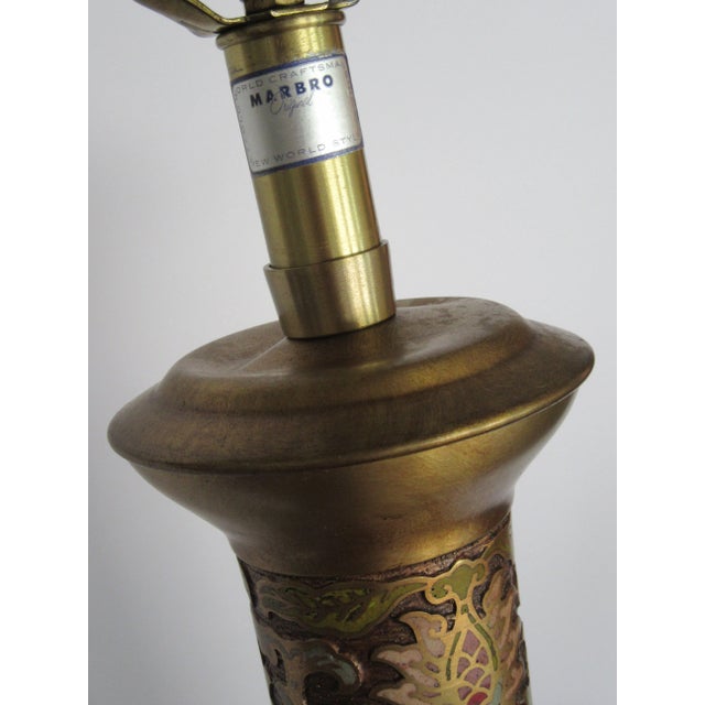 Asian Marbro Cloisonne Table Lamp For Sale - Image 3 of 4