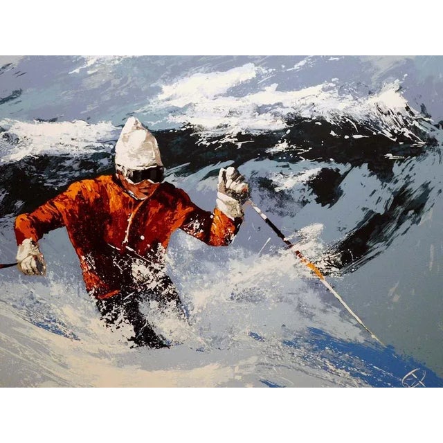 Mark King "Powder Skier" Original Limited Edition Serigraph For Sale - Image 4 of 7