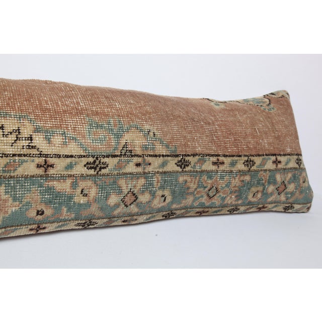 Handmade Muted Tones Vintage Rug Pillow Cover -14'' X 47'' For Sale - Image 4 of 11