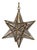 Mid 20th Century Mid Century Modern French Star Glass and Metal Light Fixture with Single Socket For Sale