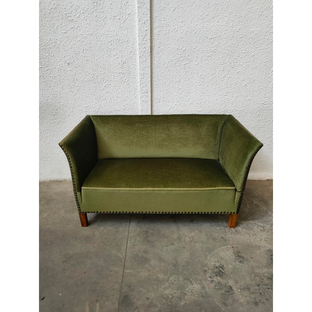 Textile Mid-Century Danish Velvet Sofa Bed, 1970 For Sale - Image 7 of 10