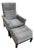 Reclining Armchair and Ottoman by Hickory For Sale