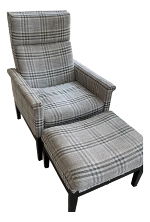 Reclining Armchair and Ottoman by Hickory