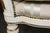19th C Pair Louis XVI Style Creme Painted With Gilt Accent Bergere Chairs For Sale - Image 9 of 14