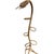 1960s Sculptural Bamboo Plant Stand with Rattan Holder, 1960s For Sale - Image 5 of 7