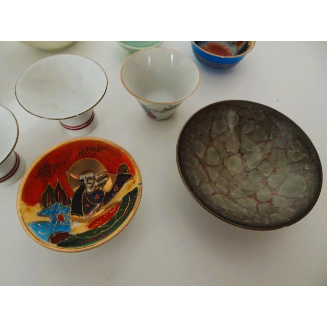 White Early 20th Century Japanese Porcelain Sake Cups - 11 pcs For Sale - Image 8 of 8