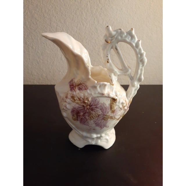 1950s Victorian Porcelain Floral Ewer For Sale In Dallas - Image 6 of 6