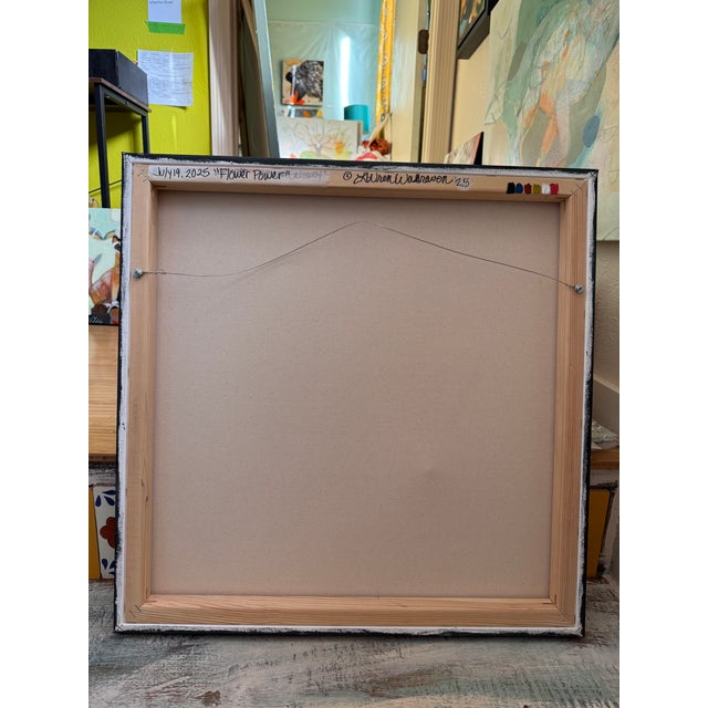 "Flower Power" an Abstract Painting by LWren Walraven For Sale - Image 4 of 11